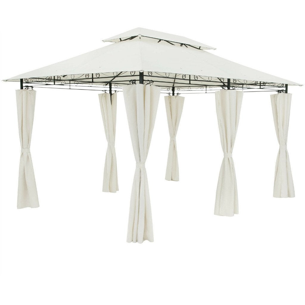 Chique Stalen Kwaliteits Paviljoen Prieel 3x4m. Creme, Ophalen of Verzenden, Nieuw, Minder dan 5 meter, Paviljoen
