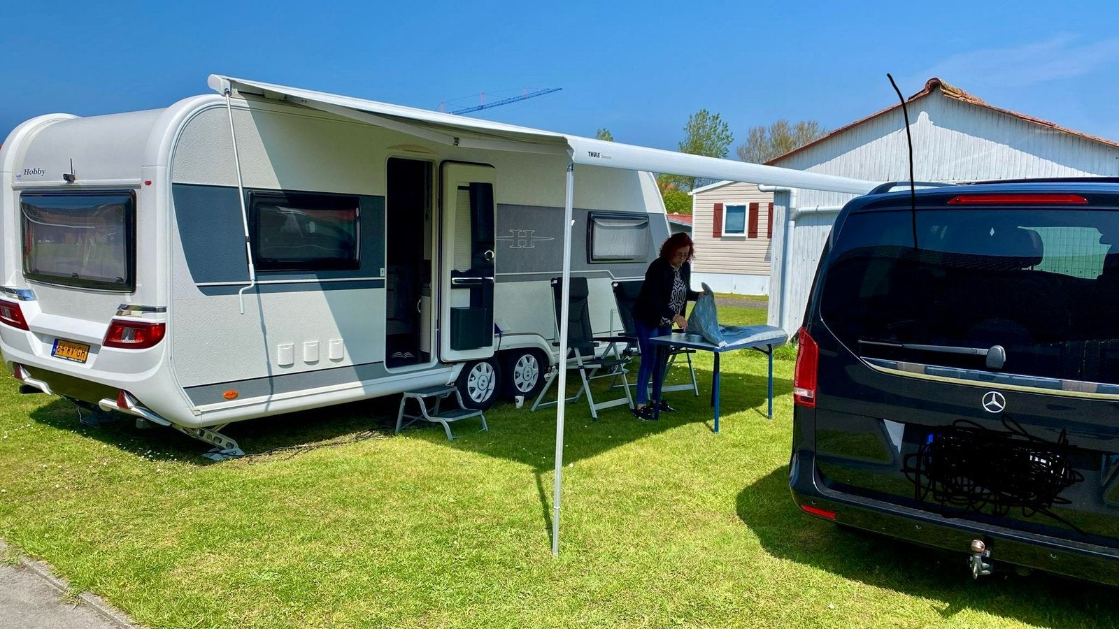 Hobby 620 Cl nieuwstaat E&P*Airco*Mover, Caravans en Kamperen, Rondzit, Hobby, Particulier, 6 tot 7 meter