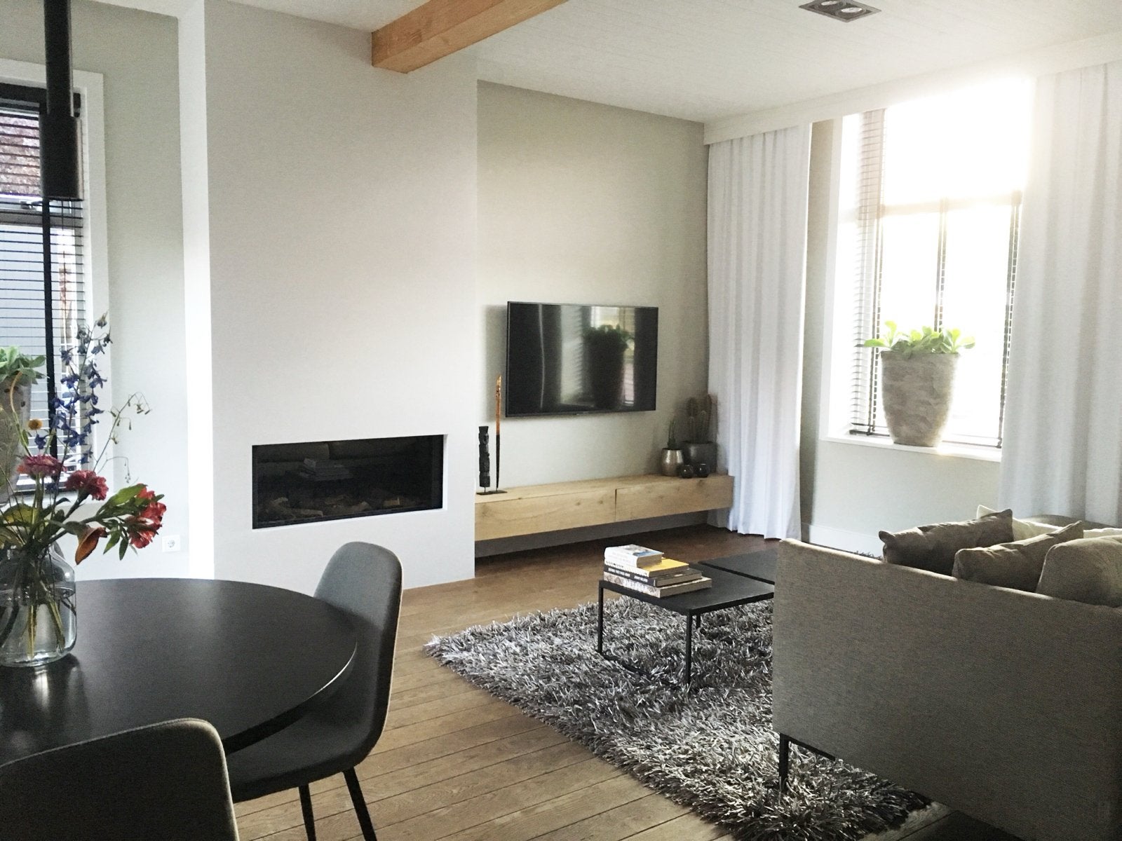 Goossens Jazzy Carpet zilver grijs - Hoogpolig Tapijt, Ophalen, Grijs, 200 cm of meer, Zo goed als nieuw