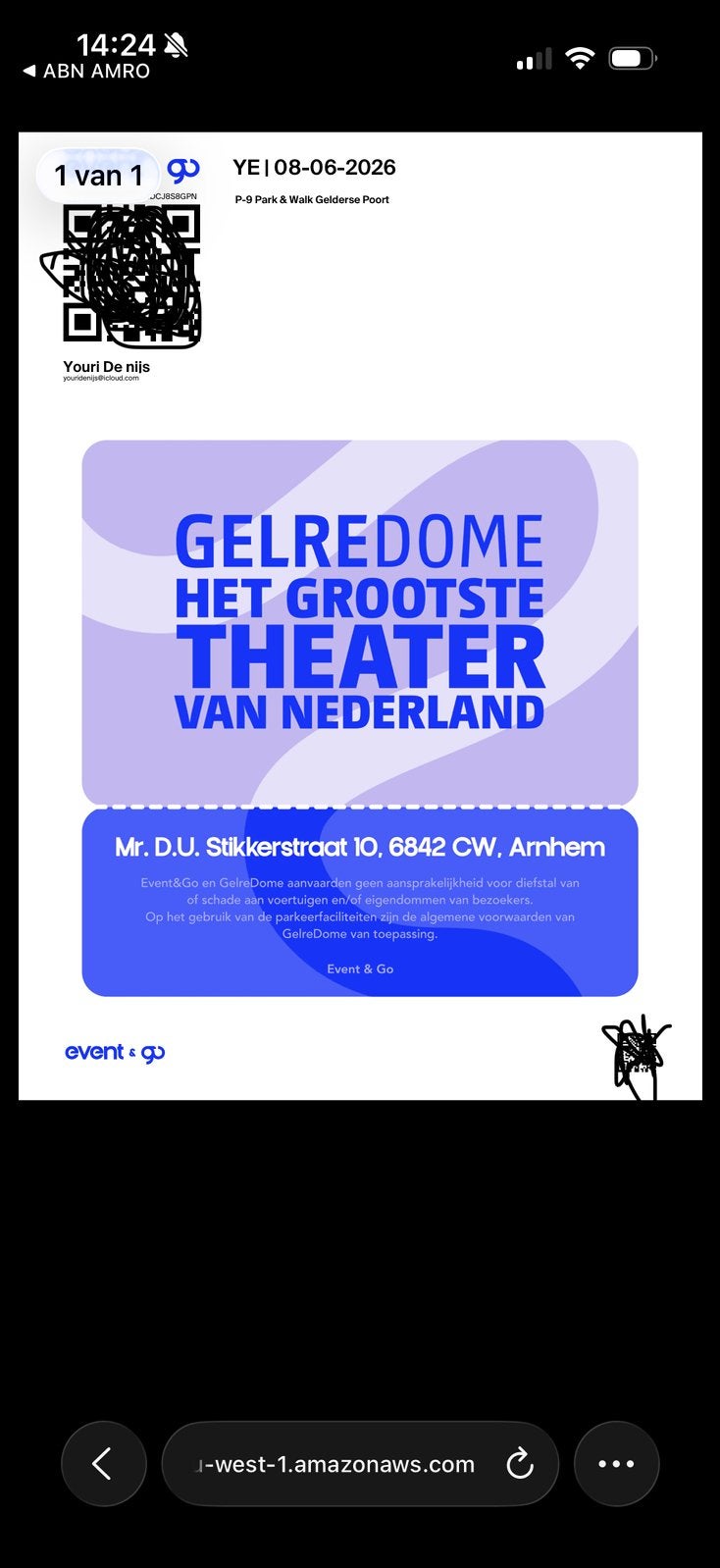 Ye GelreDome - Parkeerticket Gelderse Poort, Tickets en Kaartjes, Theater | Toneel, Dans en Opera, Eén persoon