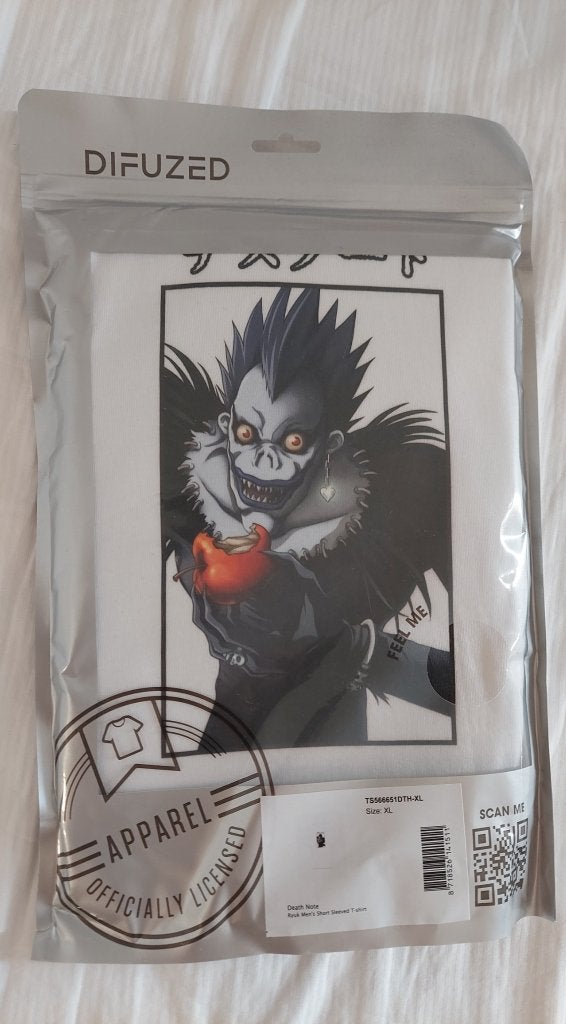 Death Note Ryuk T-shirt XL | Nieuw | Officiële Merchandise, Wit, Ophalen of Verzenden, Difuzed, Maat 56/58 (XL)