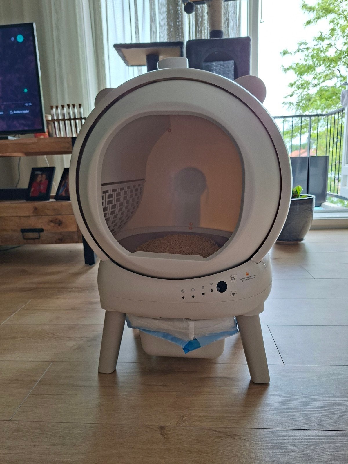 Automatische kattenbak in nieuwstaat, Dieren en Toebehoren, Kattenbakken, Nieuw, Open, Zelfreinigend, Ophalen