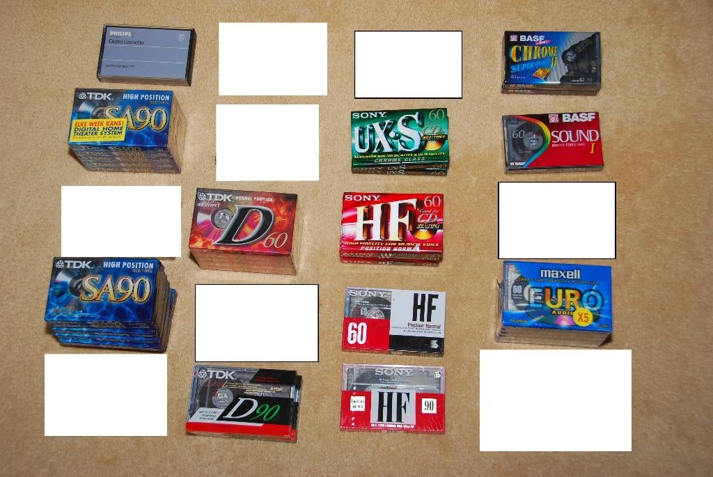 Cassettebandjes nieuw originele seal diverse merken en types, Overige genres, Ophalen of Verzenden, Nieuw in verpakking, Onbespeeld