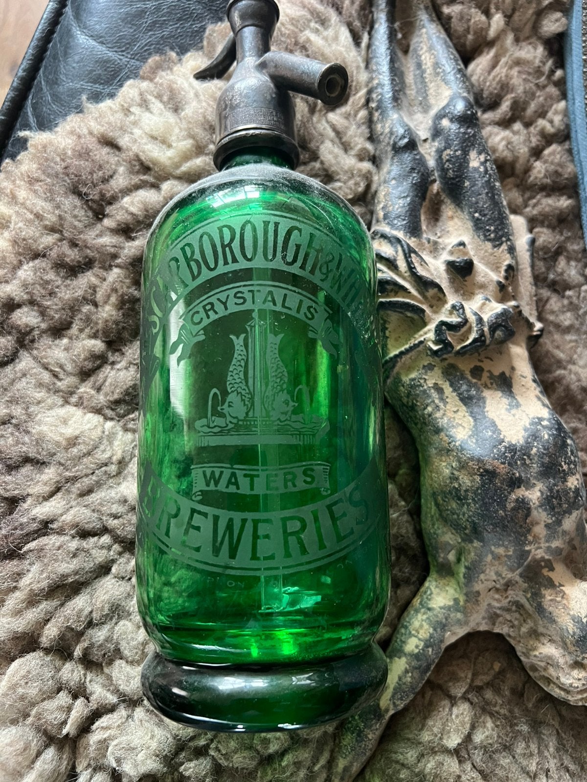 MOOIE OUDE SPUITFLES SCARBOROUGH & WHITBEY BREWERIES, Ophalen, Gebruikt, Gebruiksvoorwerp