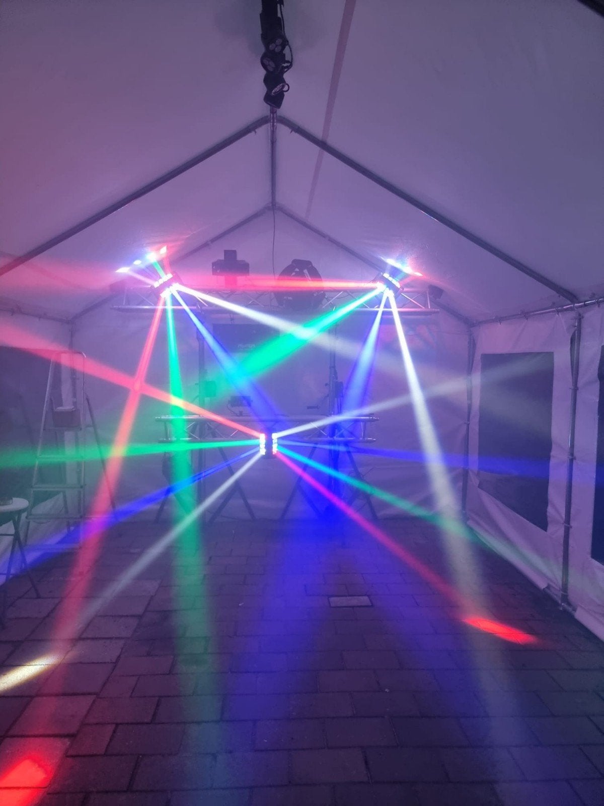 3 x Double helix spider moving heads, Muziek en Instrumenten, Licht en Laser, Ophalen of Verzenden, Zo goed als nieuw, Licht, Geluidgestuurd