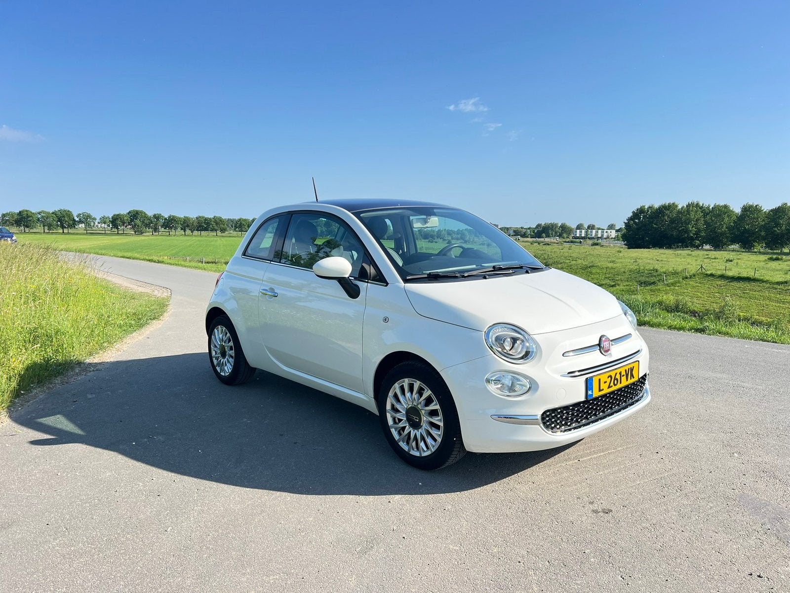 Fiat 500 1.2 Lounge 69pk, Panodak, Multimedia touchscreen, Auto's, Fiat, Particulier, Airbags, Airconditioning, Bluetooth, Boordcomputer