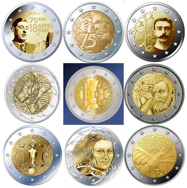 2 Euro CC-Munten Frankrijk 2010 t/m 2018 (UNC-kwaliteit), Postzegels en Munten, Ophalen of Verzenden, Frankrijk, 2 euro