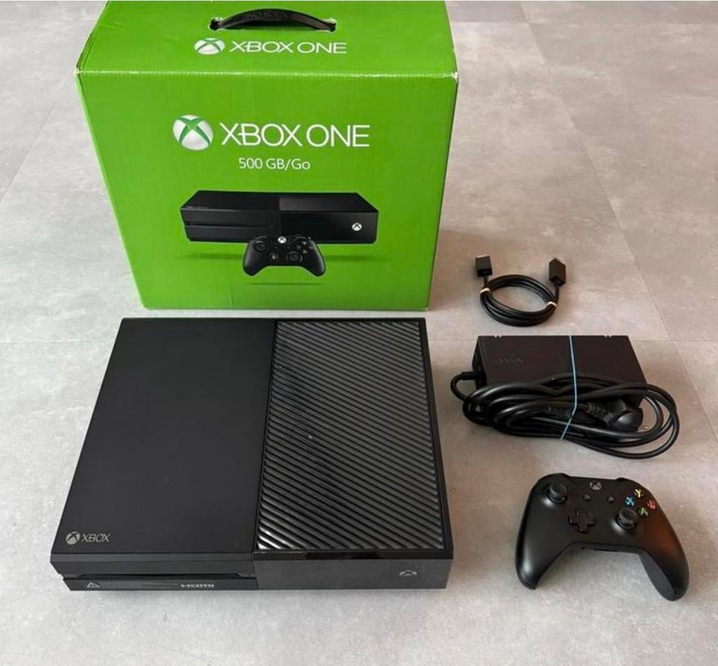 Xbox One 500GB + 1 Controller + Originele Doos, Ophalen of Verzenden, Zo goed als nieuw, 500 GB, Met 1 controller