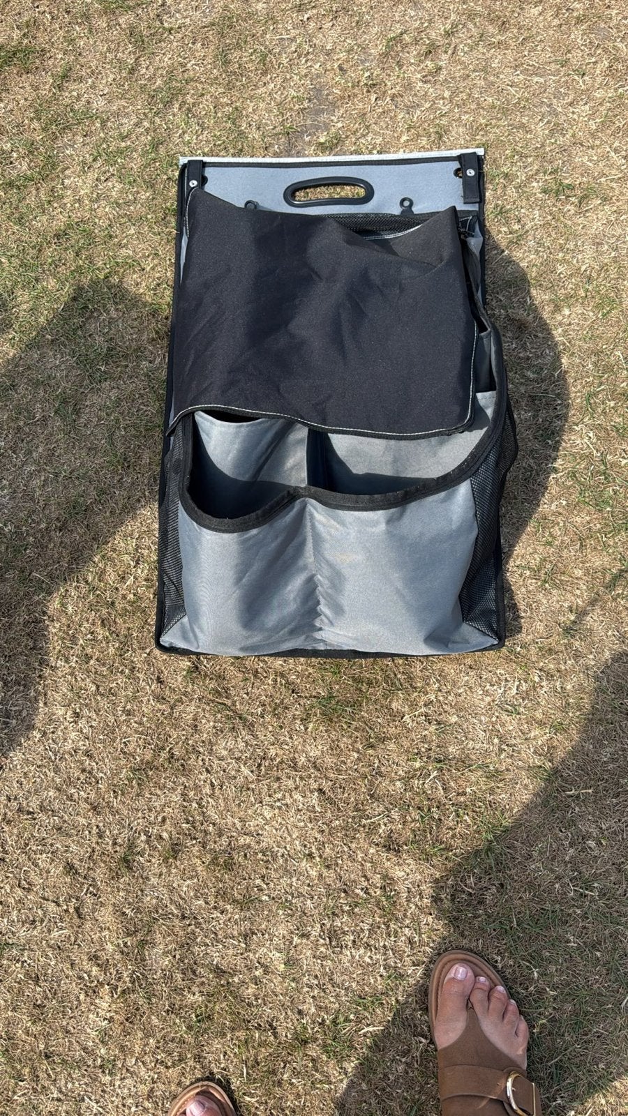 Handige schoenenzak met pees voor aan de caravan, Ophalen, Gebruikt