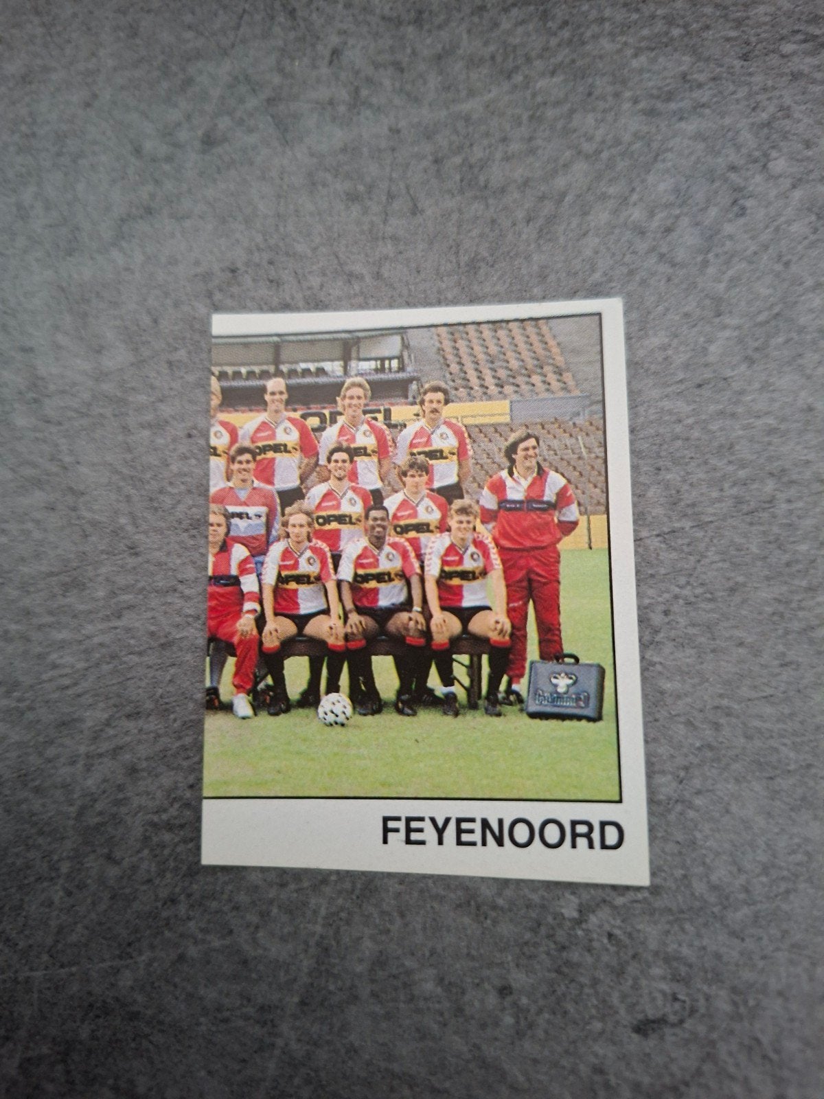 Panini sticker Voetbal 89. Deel teamfoto Feyenoord., Ophalen of Verzenden, Zo goed als nieuw, Sticker