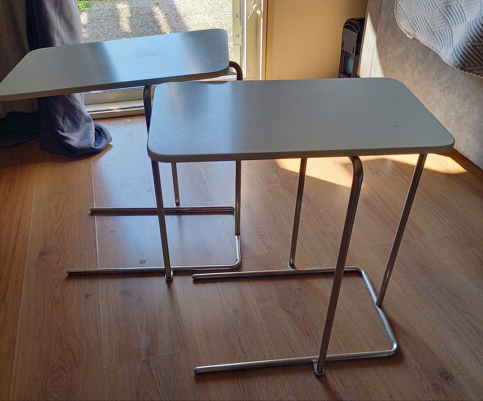 Ikea vintage bijzettafels 2 stuks, Ophalen, Rond, Minder dan 55 cm, 45 tot 60 cm