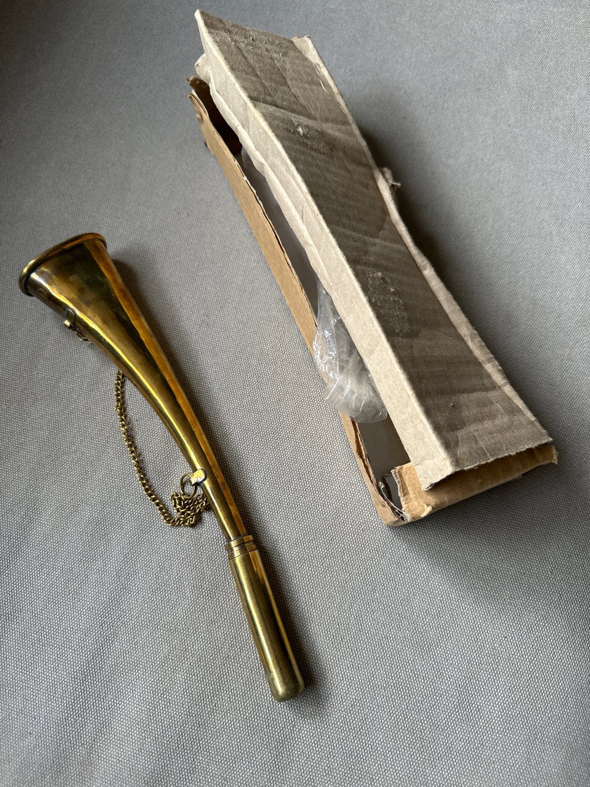 Vintage Scheepshoorn van Messing - Decoratief Item, Ophalen of Verzenden, Gebruikt