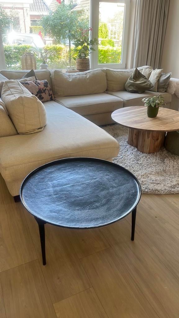 Zwarte stalen salontafel Lifestyle Home Collection, Ophalen, Gebruikt, Rond, 50 tot 100 cm