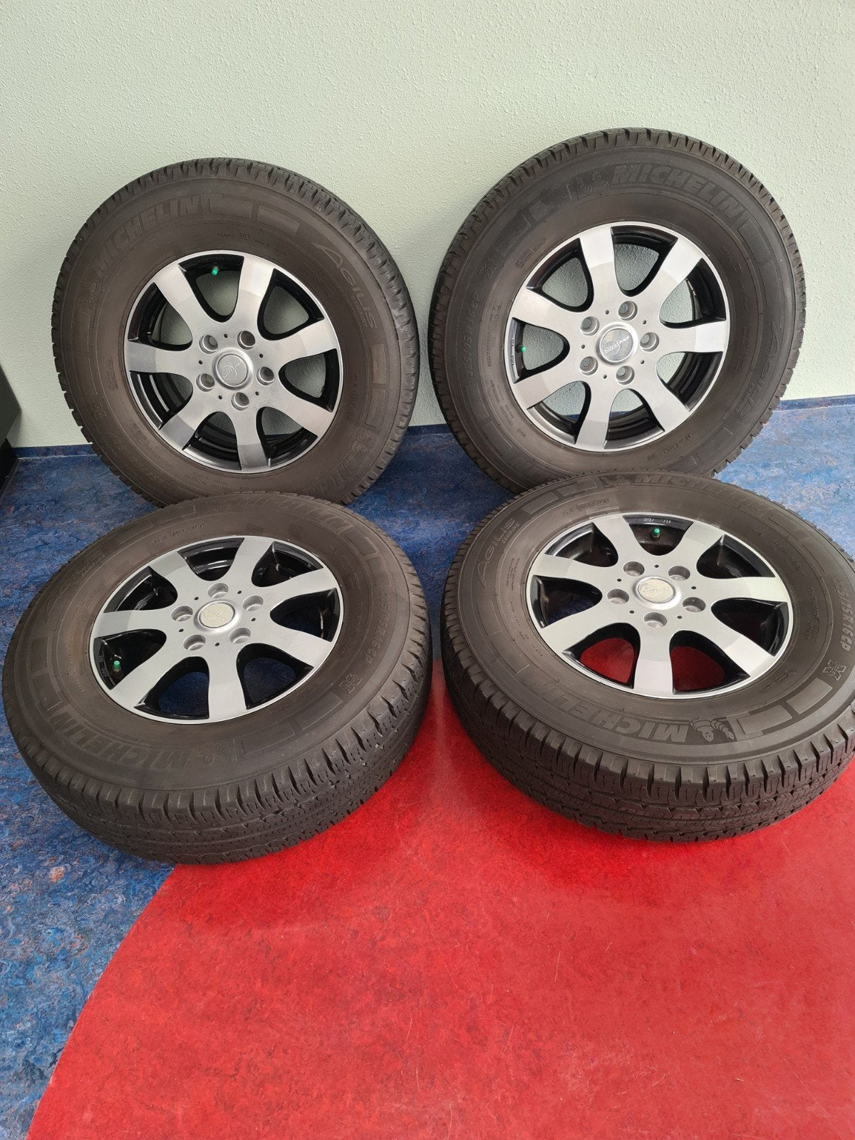 4x Originele Fiat Ducato aluminium velg+Michelin Agilis band, Ophalen, Bestelwagen, 16 inch, Banden en Velgen
