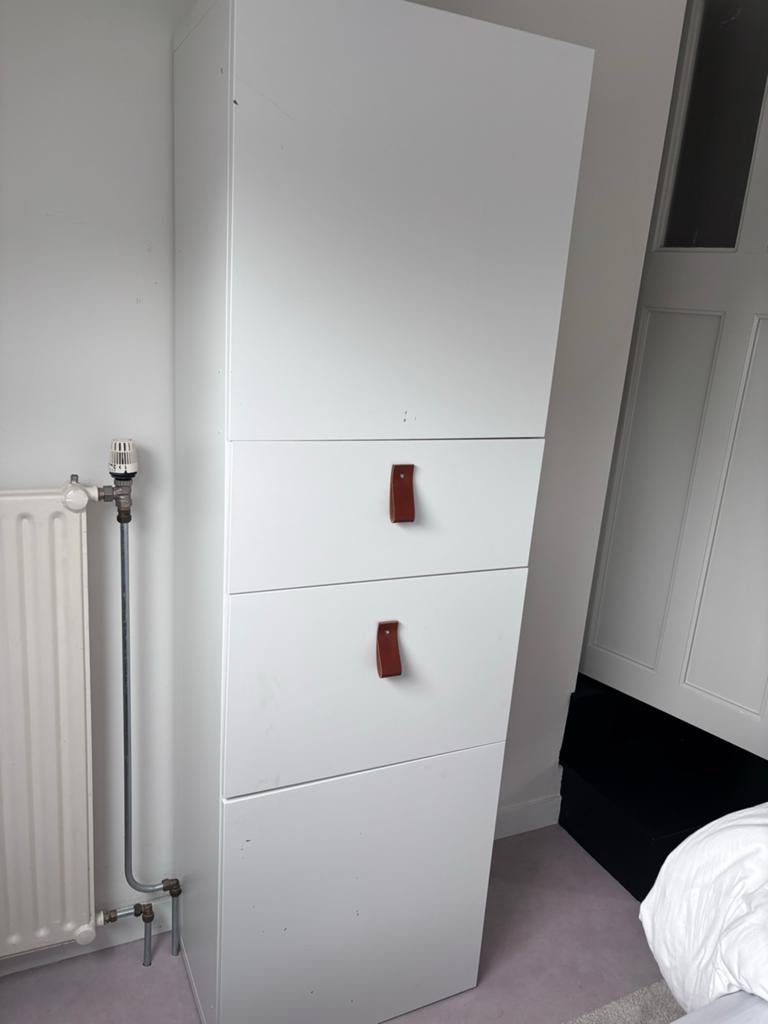 Witte IKEA besta kast met planken en lades, Ophalen, Minder dan 50 cm, Gebruikt, 200 cm of meer