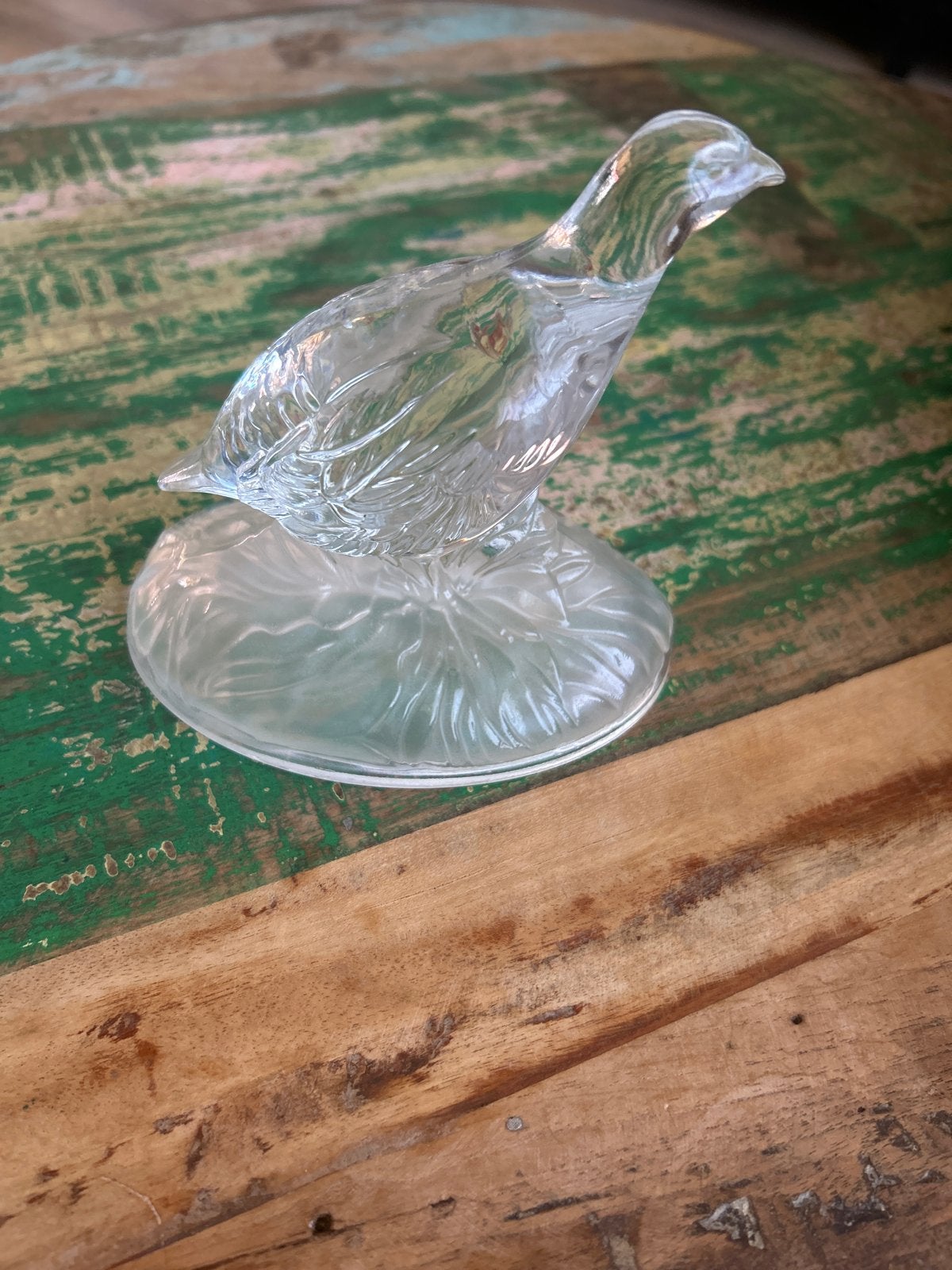 Glazen kwartel beeldje - Vintage decoratie, Ophalen of Verzenden