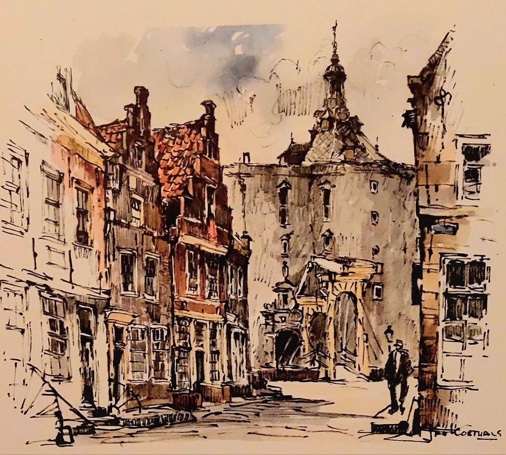 Dromedaris te Enkhuizen  ... Jan Korthals  ..., Antiek en Kunst, Ophalen of Verzenden
