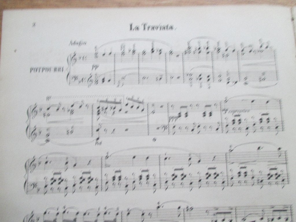 Burgmüller - potpourri la traviata - voor piano, Muziek en Instrumenten, Gebruikt, Klassiek, Ophalen of Verzenden, Artiest of Componist