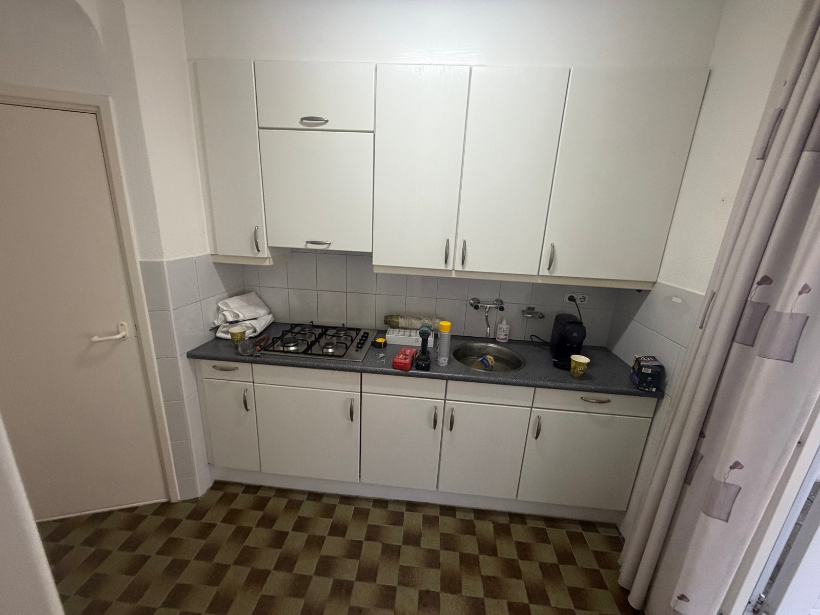 Complete keuken met apparatuur - zelf demonteren, Ophalen, Gebruikt, Wit, Enkelwandige keuken