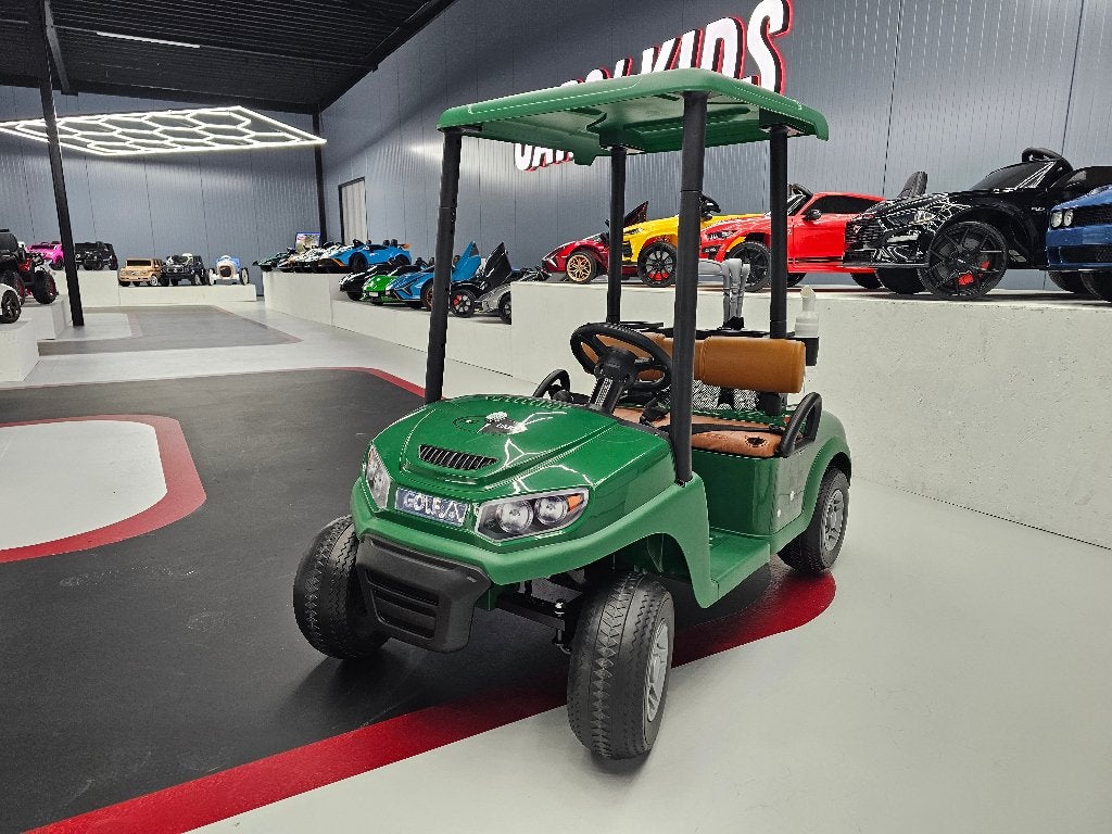 Kinder Golf Kar - 24 volt - leren zit - rubberen banden - RC, Ophalen of Verzenden, Nieuw