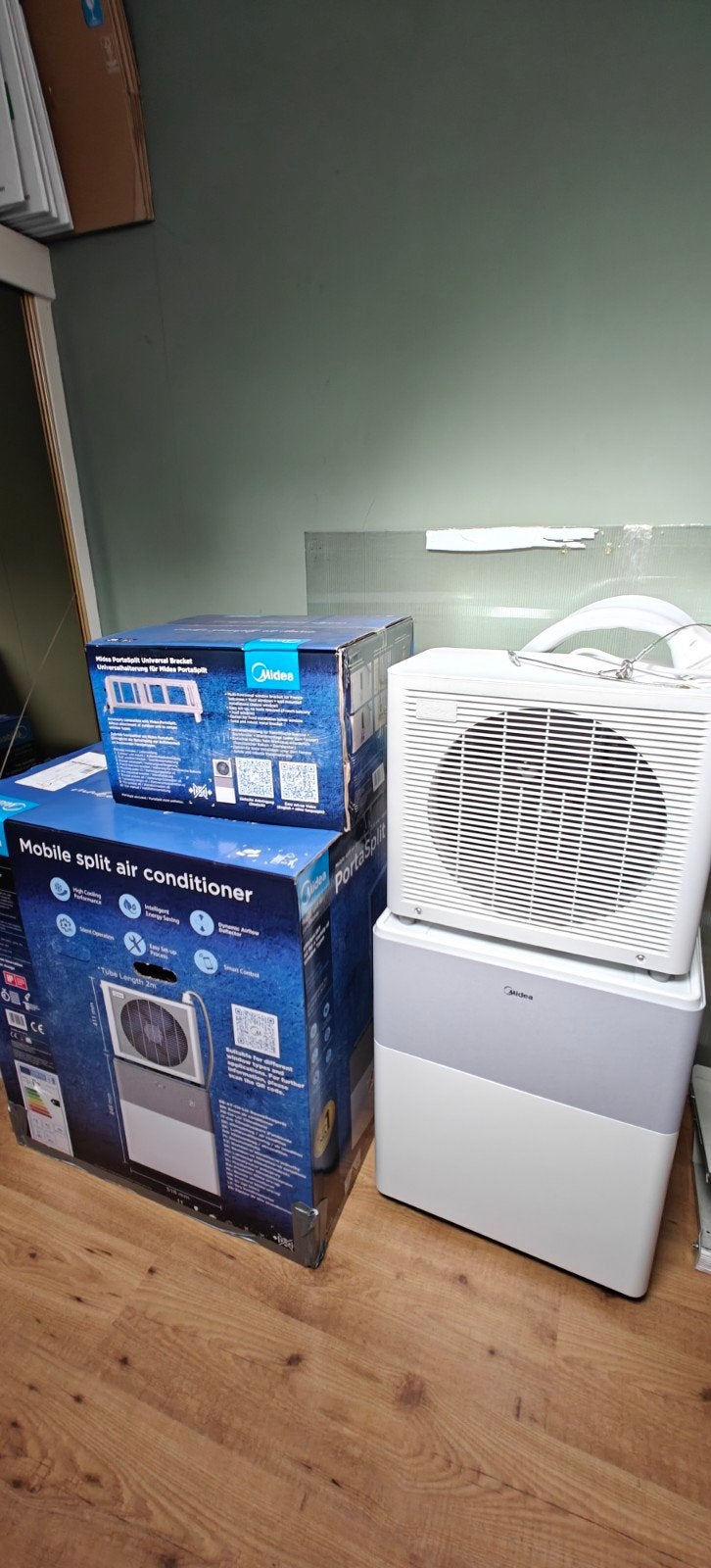 Midea PortaSplit Mobiele Airco - Nieuw in doos, Witgoed en Apparatuur, Minder dan 60 m³, Nieuw, 3 snelheden of meer, Ophalen of Verzenden