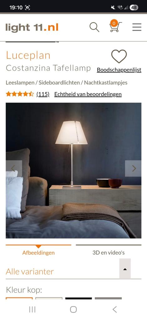 Luceplan lamp, Ophalen, Gebruikt, Metaal, Minder dan 50 cm