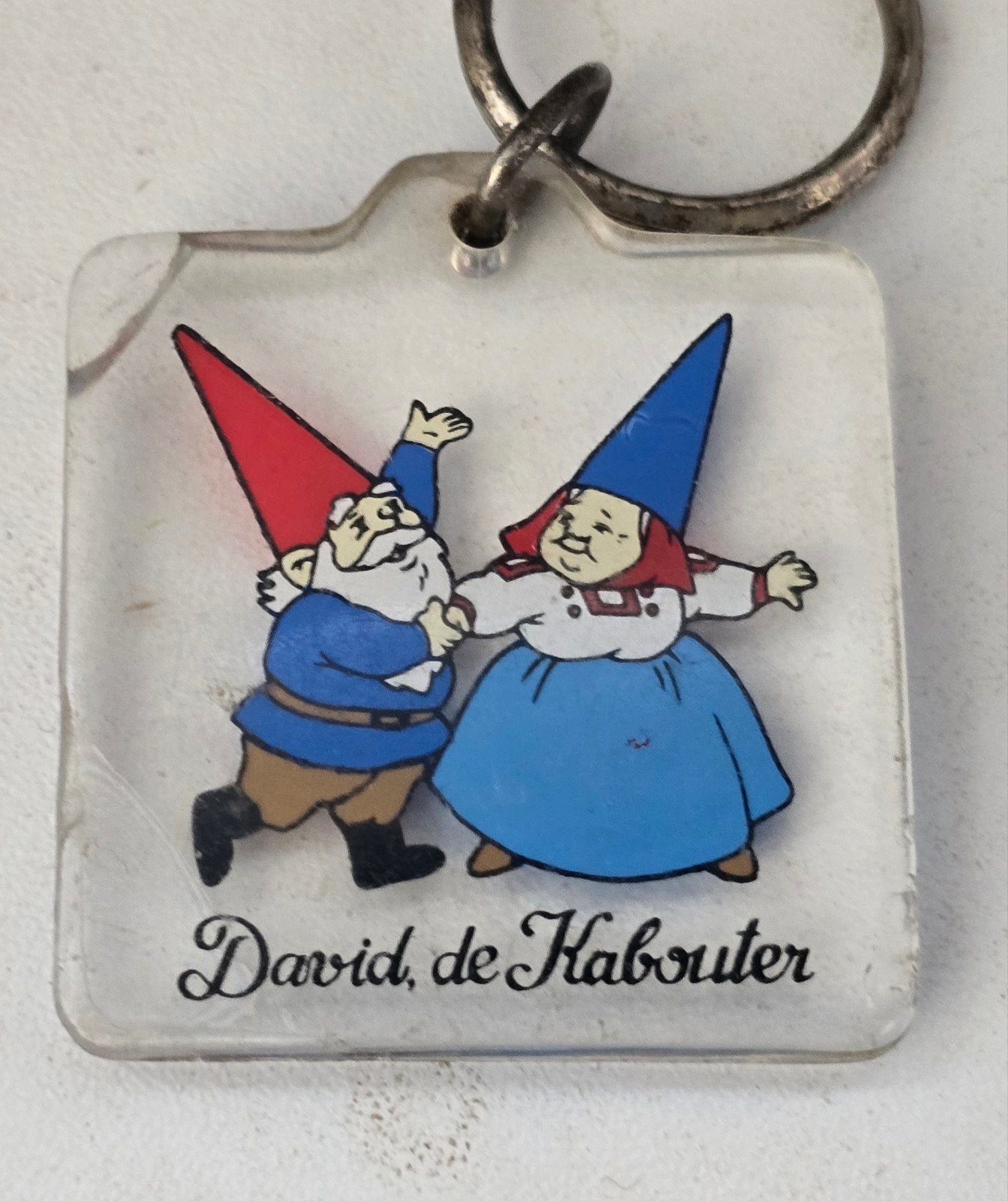 Vintage sleutelhanger David de Kabouter, Ophalen of Verzenden, Gebruikt, Knuffel of Figuurtje