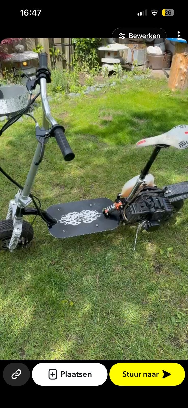Scooter step met 49cc moter tekoop/teruil, Fietsen en Brommers, Steps, Ophalen, Zo goed als nieuw, Gewone step