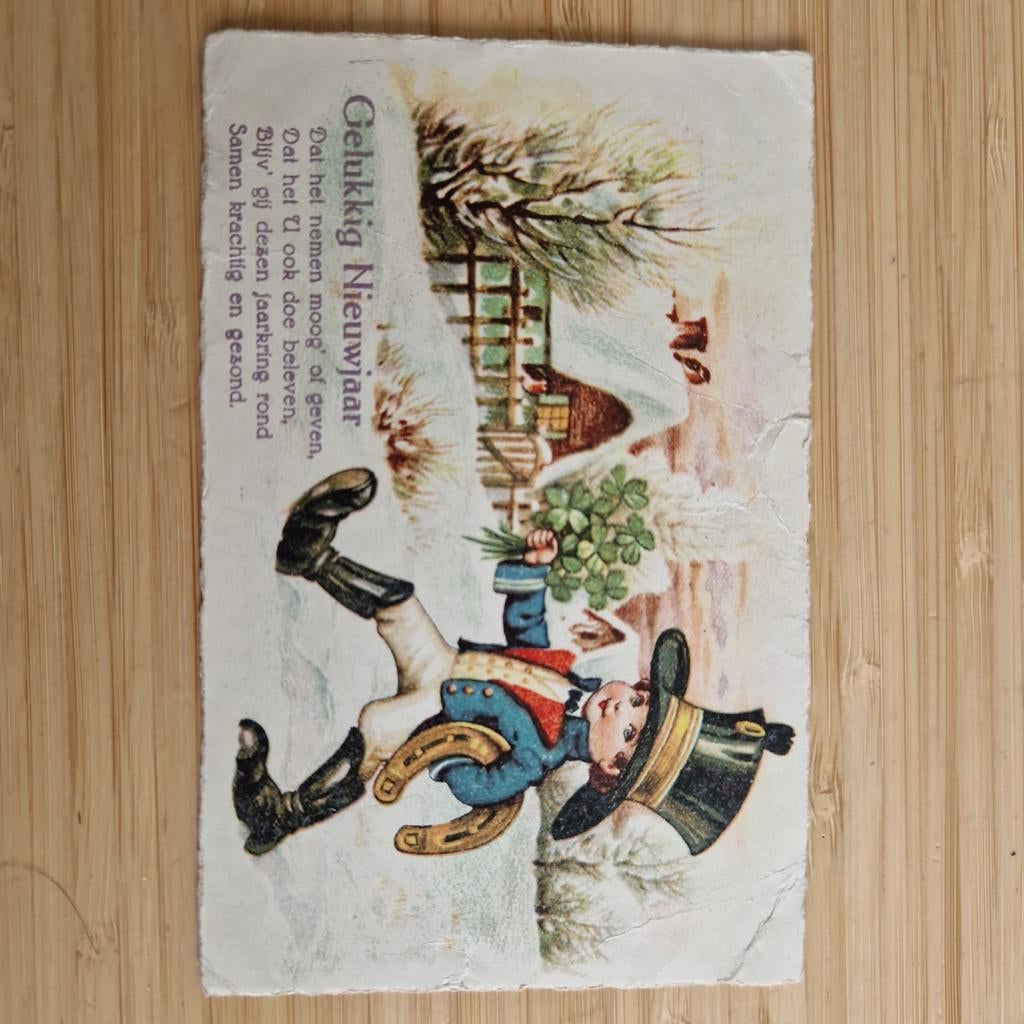 ansichtkaart Gelukkig Nieuwjaar, Ophalen of Verzenden, Overijssel