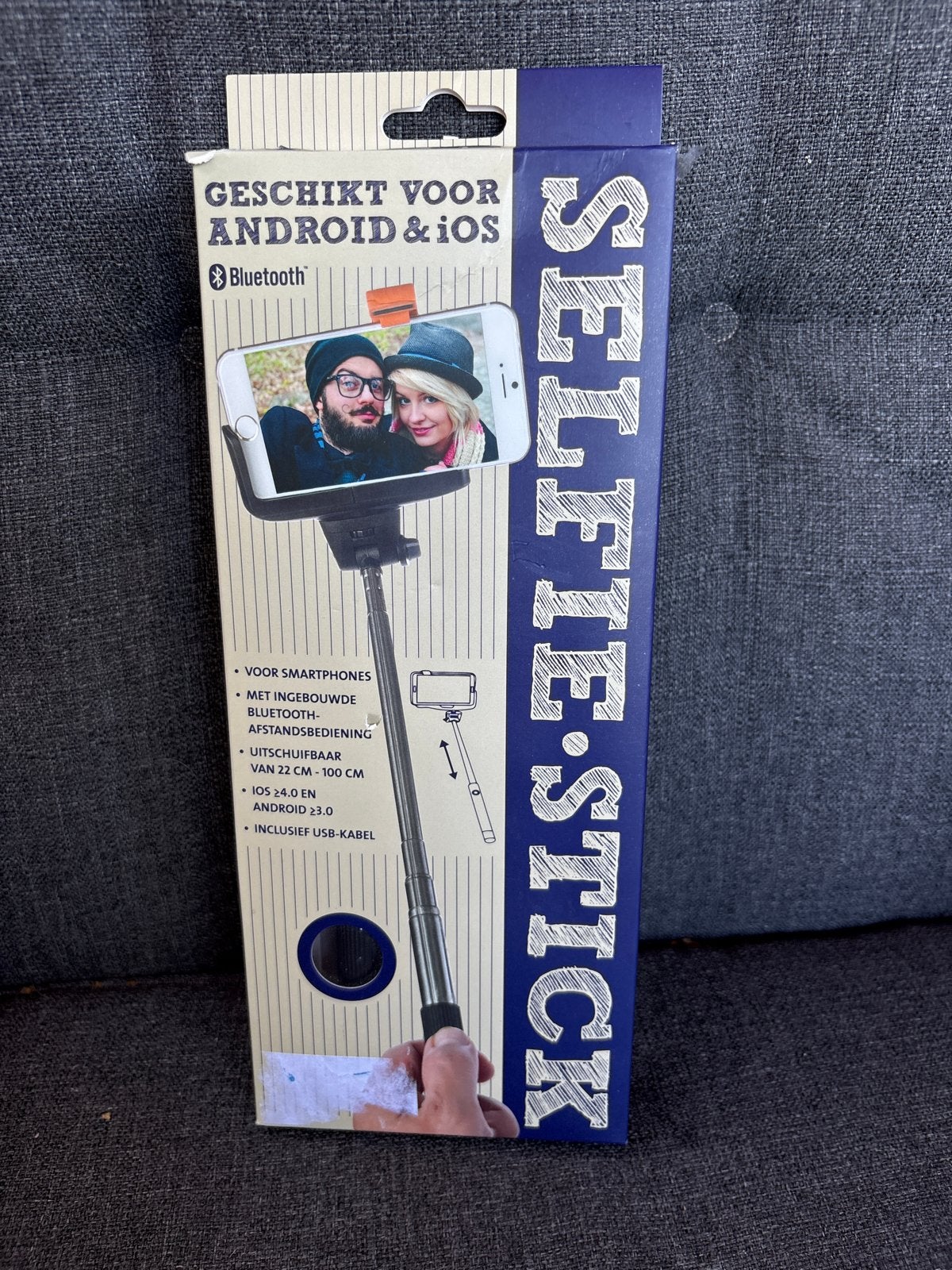 Selfie Stick met Bluetooth afstandsbediening, Bluetooth, Ophalen of Verzenden, Nieuw, USB-kabel