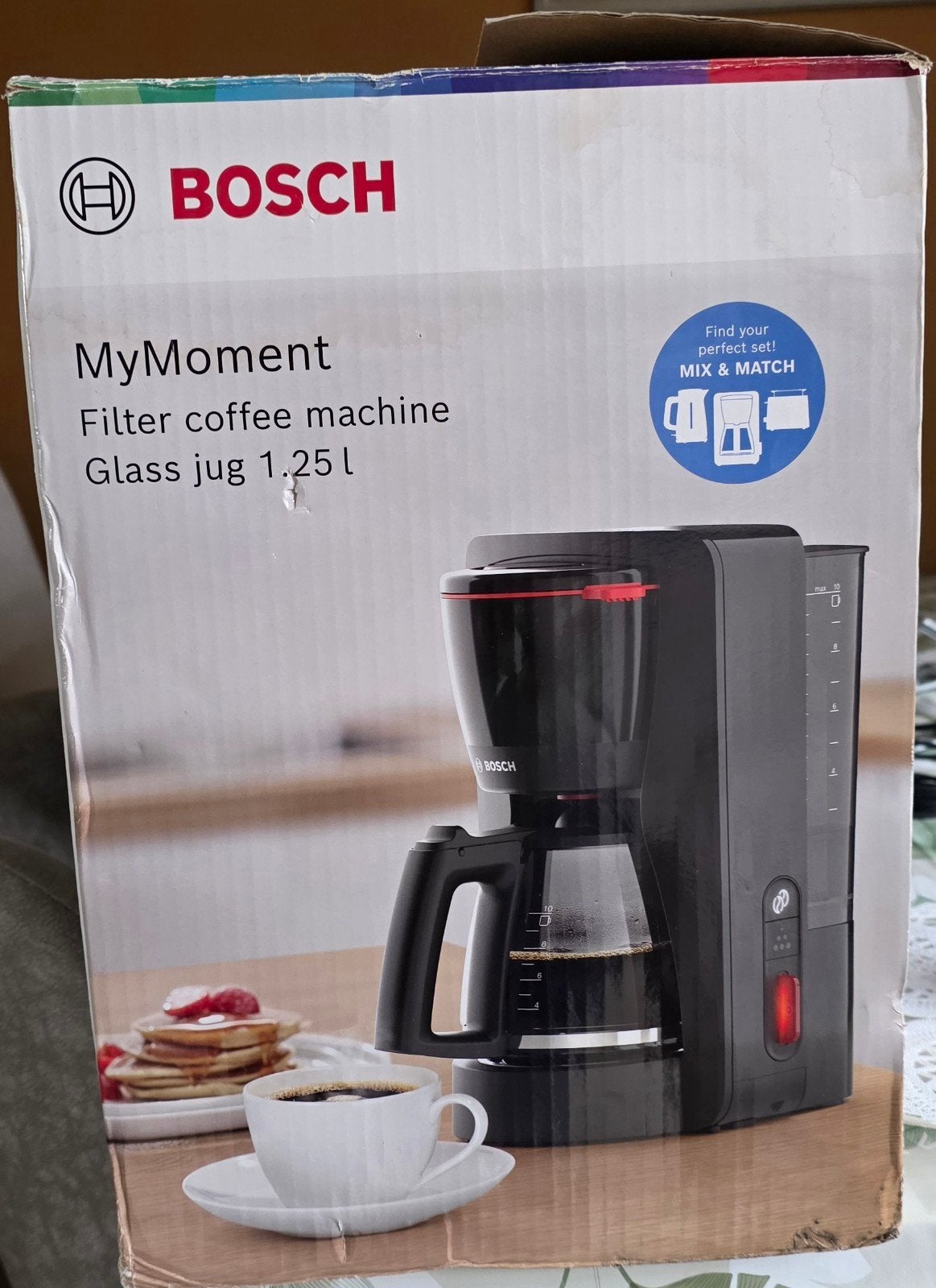 Bosch MyMoment Filter Koffiezetapparaat 1.25L, Witgoed en Apparatuur, Koffiezetapparaten, Nieuw, Gemalen koffie, Koffiemachine