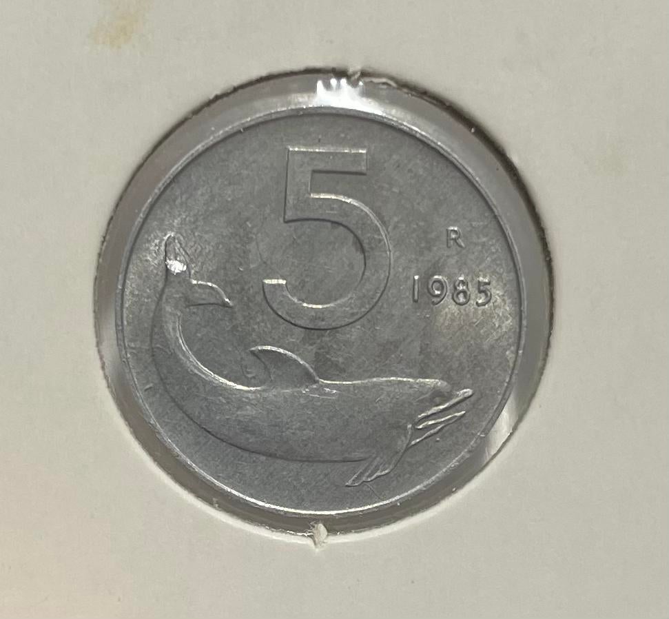 5 lire Italië 1985, Ophalen of Verzenden