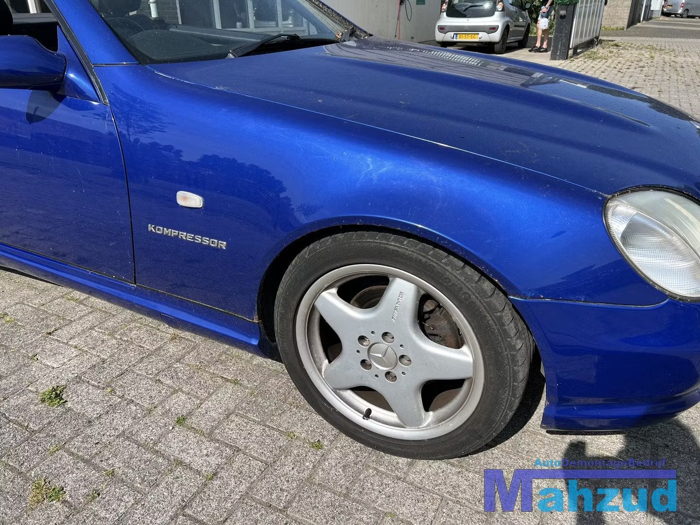 MERCEDES SLK R170 Blauw 352 rechts voorscherm 1996-2004, Gebruikt, Mercedes-Benz AG, Mercedes-Benz, Ophalen of Verzenden