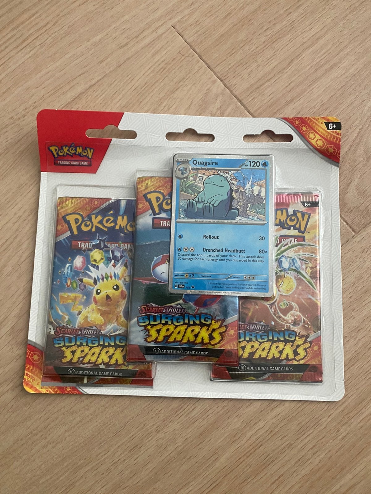 Pokemon Surging Sparks 3 pack blister, Ophalen, Nieuw, Boosterbox, Foil