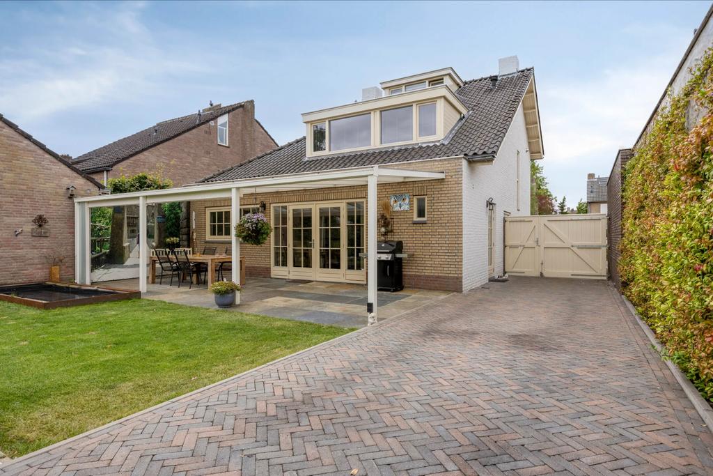 Terrasoverkapping aluminium met polycarbonaat dak (9x3,55m), Tuin en Terras, Overkappingen, Ophalen, Gebruikt, Veranda
