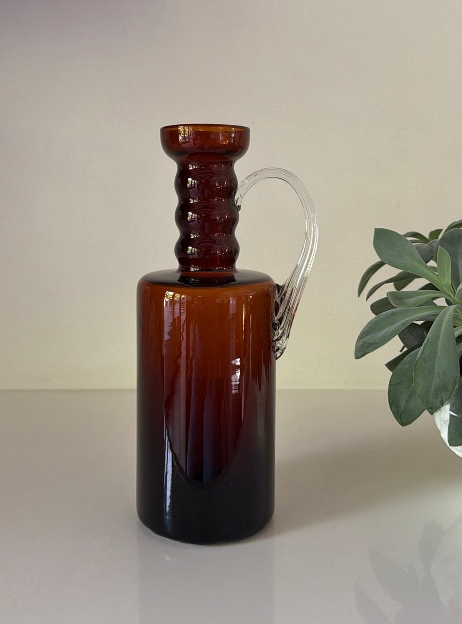 Amberkleurige glazen karaf, Antiek en Kunst, Ophalen of Verzenden