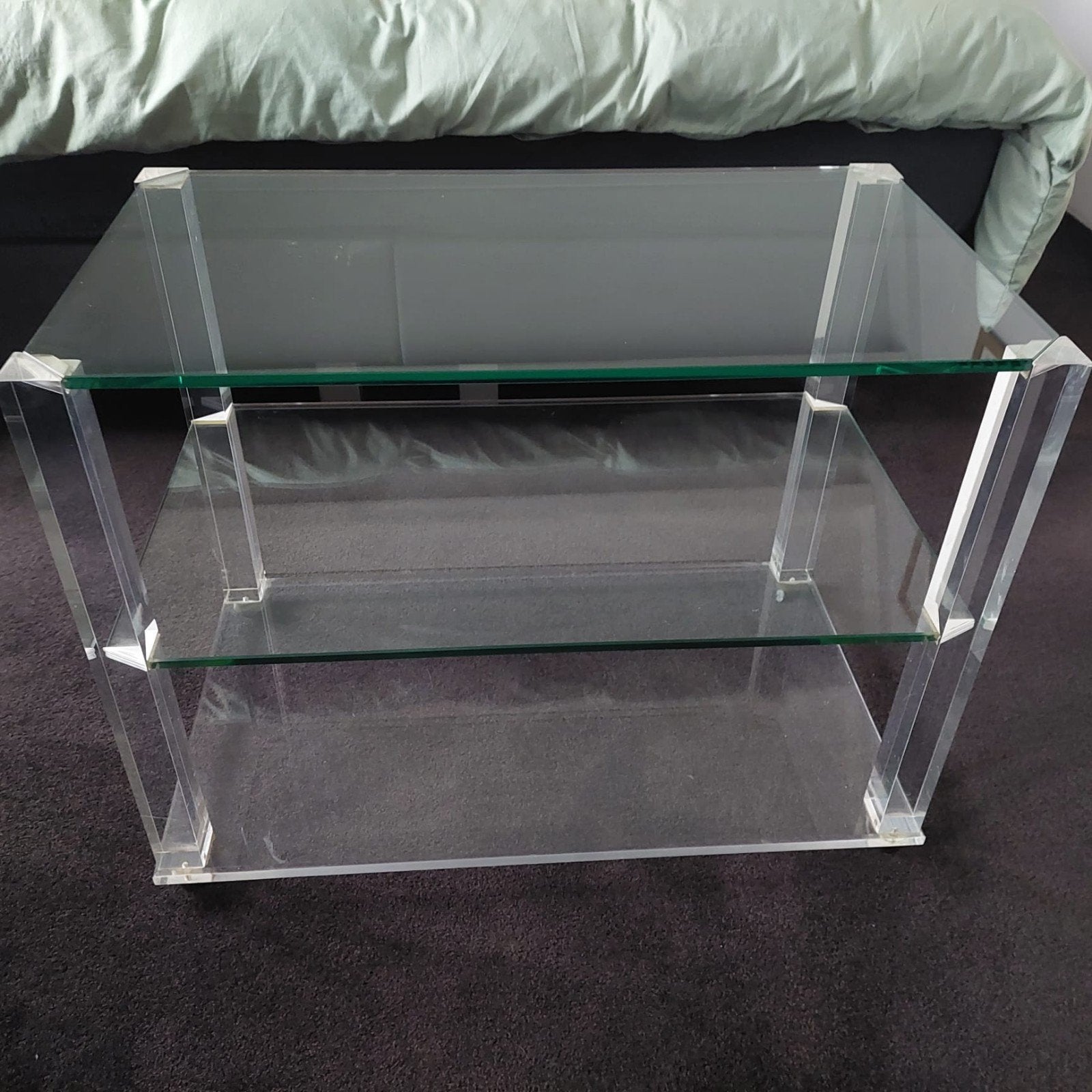 TV meubel glas 71x41x54,5h, Ophalen, 50 tot 100 cm, Minder dan 100 cm, Glas