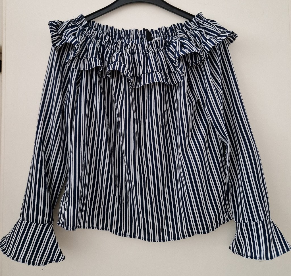 Blauw/wit gestreepte dames top H&M maat 38 *a, Kleding | Dames, Maat 38/40 (M), H&M, Blauw, Ophalen of Verzenden