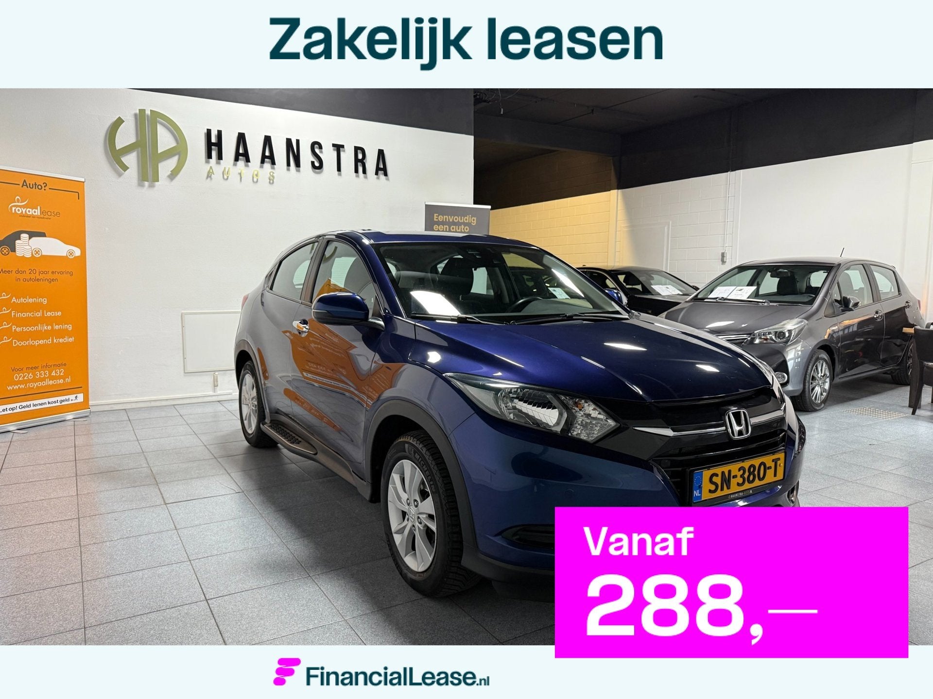 Honda HR-V 1.5 i-VTEC Elegance Autom Navigatie NL Auto! NAP, Dealer onderhouden, Stof, Blauw, Origineel Nederlands