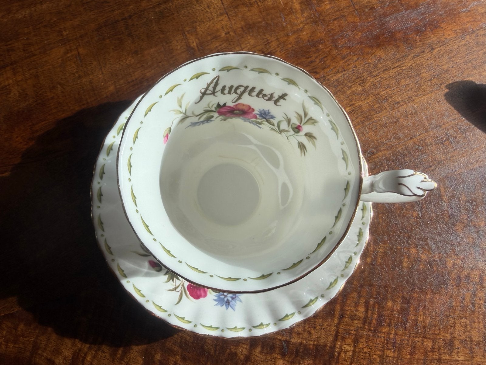 Royal Albert Flower of the Month Augustus Klaproos Kop en Sc, Ophalen of Verzenden