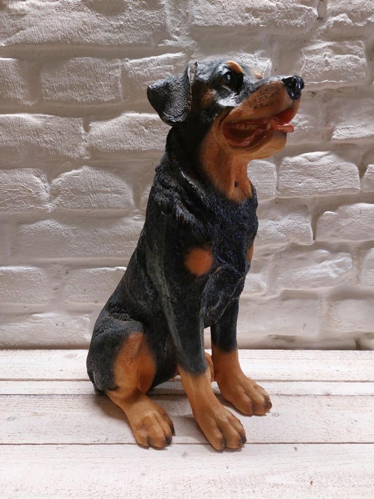 Rottweiler beeld - Hondenbeeld - Tuinbeeld, Verzenden, Nieuw, Meerkleurig, Kunststof