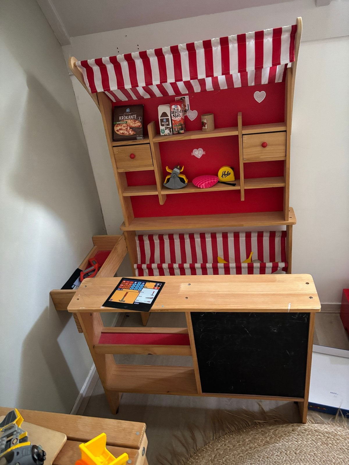 Leuke houten kinder marktkraam met krijtbord, Ophalen of Verzenden, Gebruikt, Jongen of Meisje