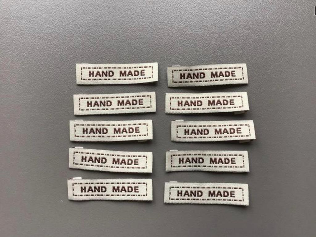 Geborduurde stoffen labels "Handmade" - Beige/Bruin (10 st.), Ophalen of Verzenden, Nieuw, Overige typen