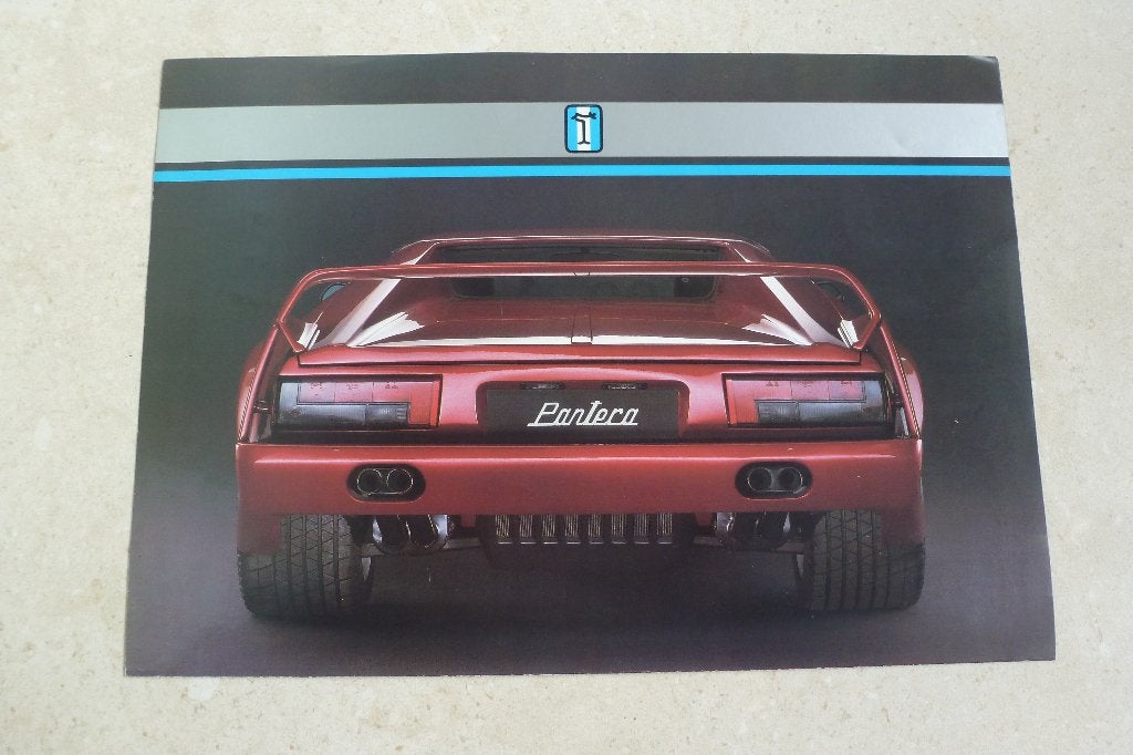 De Tomaso Pantera folder 1990-1992, Ophalen of Verzenden, Zo goed als nieuw, Overige merken