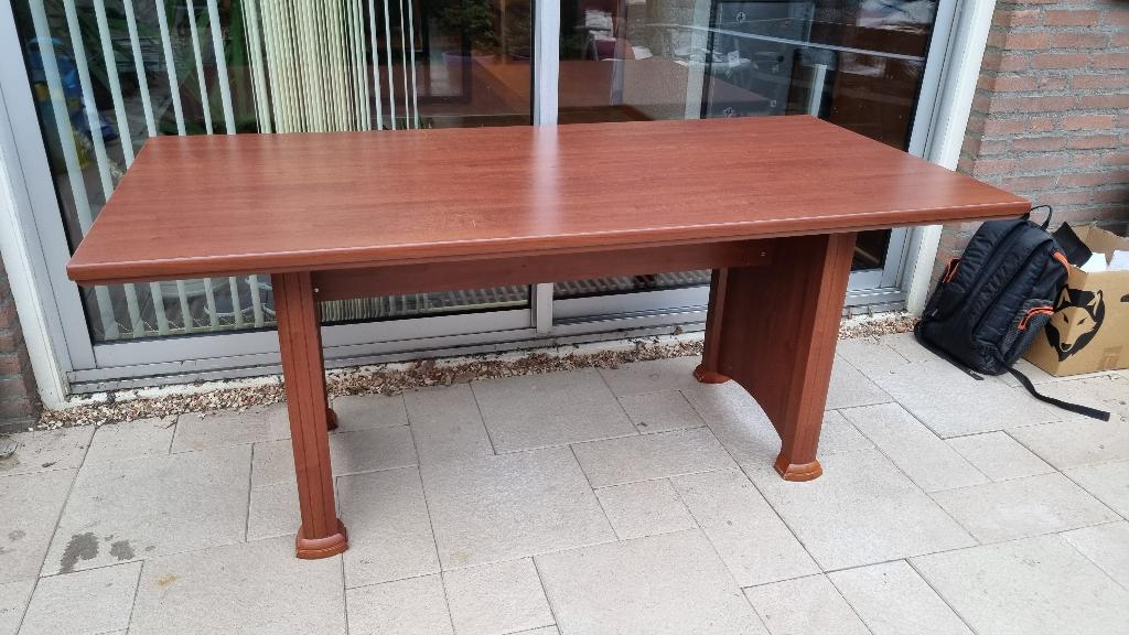 Eet tafel fineer kersenlook, Ophalen, Strak, Gebruikt, 50 tot 100 cm