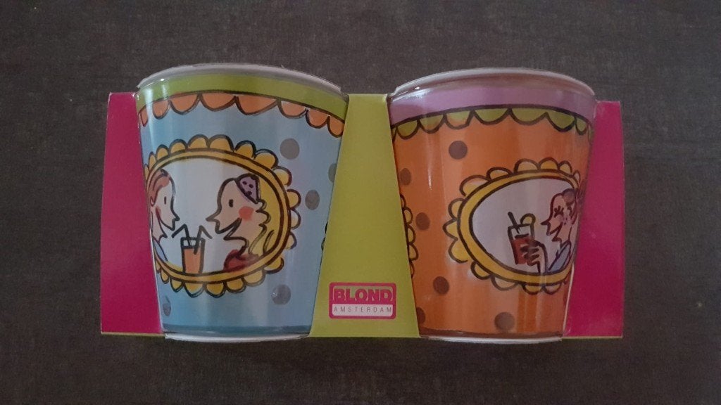 Set van 2 glazen Blond Amsterdam Nieuw, Huis en Inrichting, Keuken | Servies, Glas of Glazen, Blond Amsterdam, Nieuw, Ophalen of Verzenden