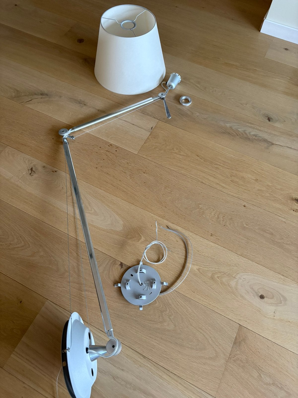 Artemide Tolemeo Sospensione met perkamenten kap van 25 cm, Ophalen, Zo goed als nieuw