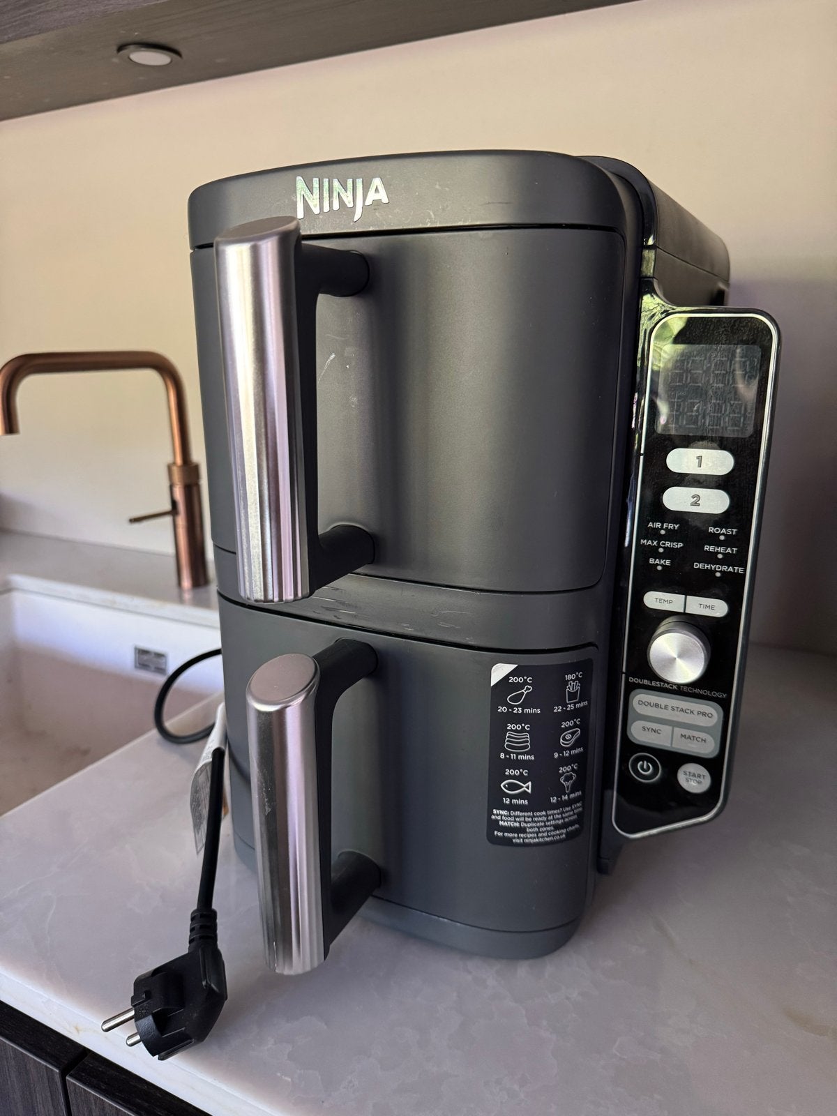Ninja Double Stack - Zo goed als nieuw, Ophalen, Zo goed als nieuw, Airfryer, 1500 gram of meer