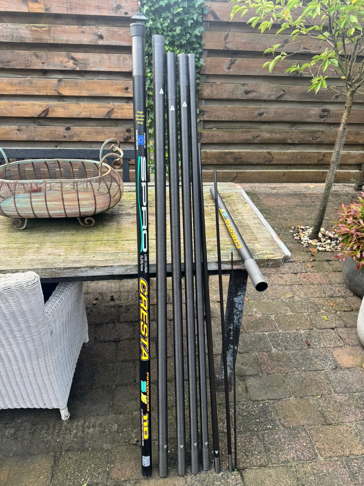 Spro cresta vaste hengel 11.00 meter, Watersport en Boten, Ophalen, Zo goed als nieuw, Vaste hengel
