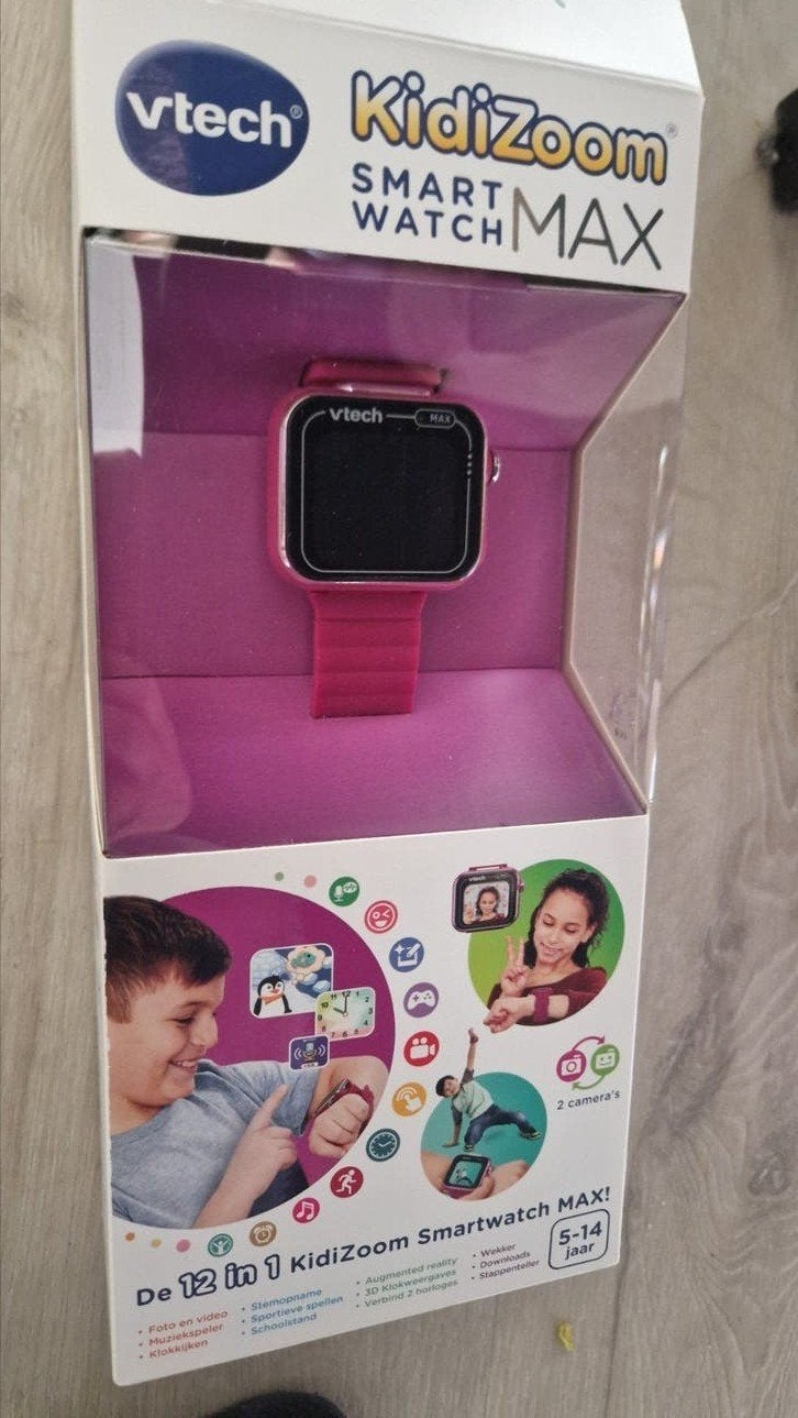VTech KidiZoom Smartwatch MAX - Zo goed als nieuw (2 stuks), Ophalen, Nieuw, Roze, Vtech
